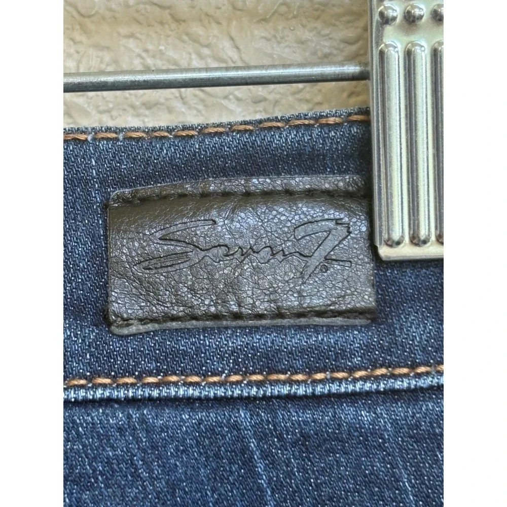 Seven7 Maternity Skinny Jeans Women 4 Dark Wash Blue Denim Elastic Side Panels